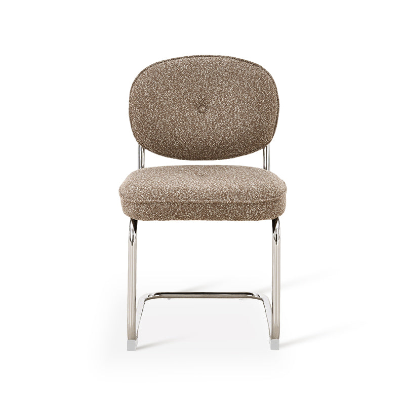 Chaise de salle à manger Danica [lot de 1] [tissu bouclé][argenté]