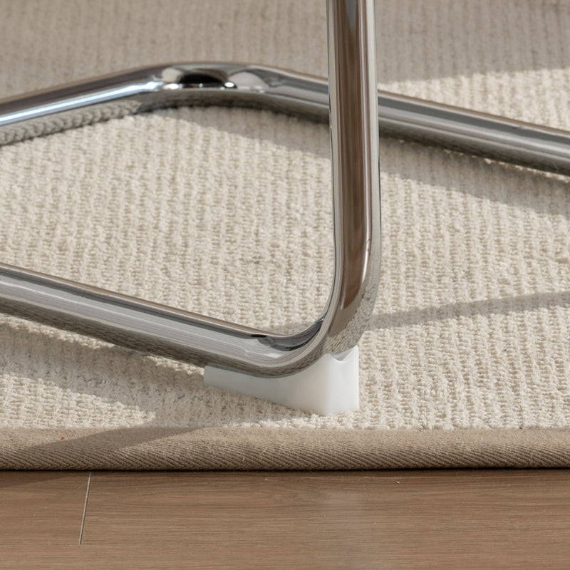 Chaise de salle à manger Danica [lot de 1] [tissu bouclé][argenté]