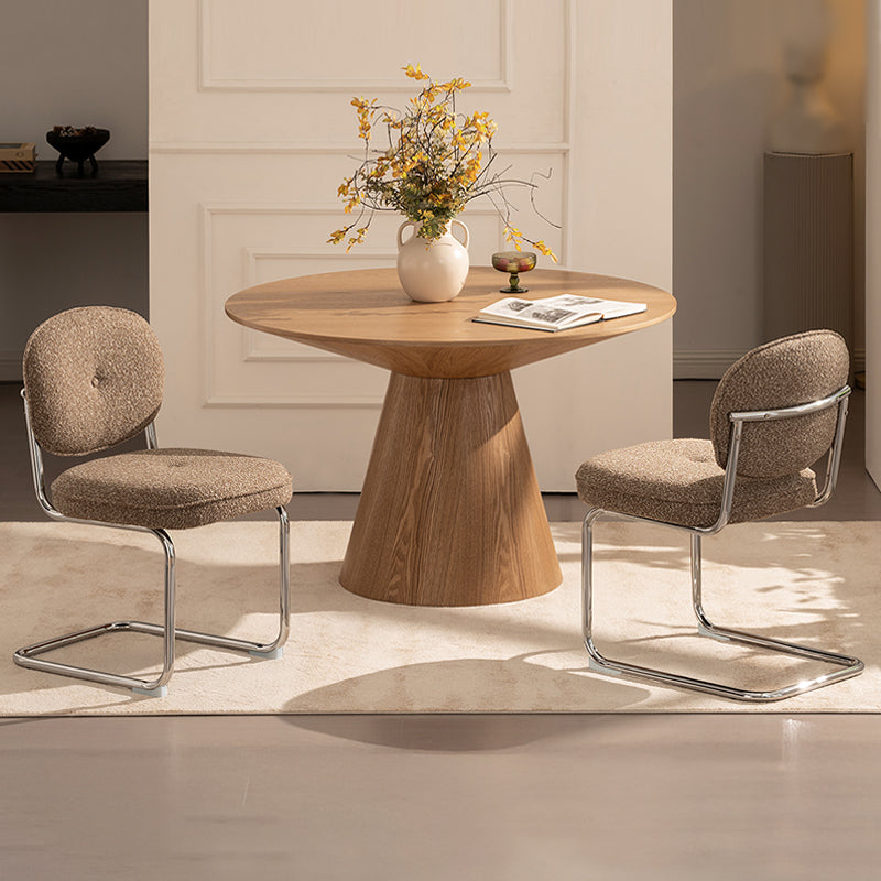 Chaise de salle à manger Danica [lot de 1] [tissu bouclé][argenté]