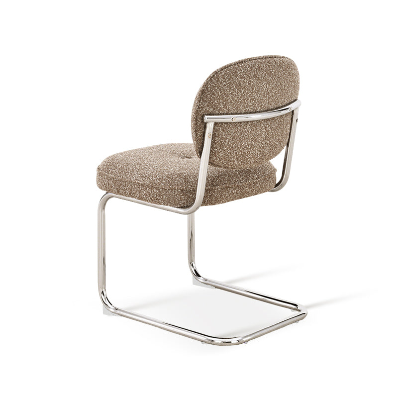 Chaise de salle à manger Danica [lot de 1] [tissu bouclé][argenté]