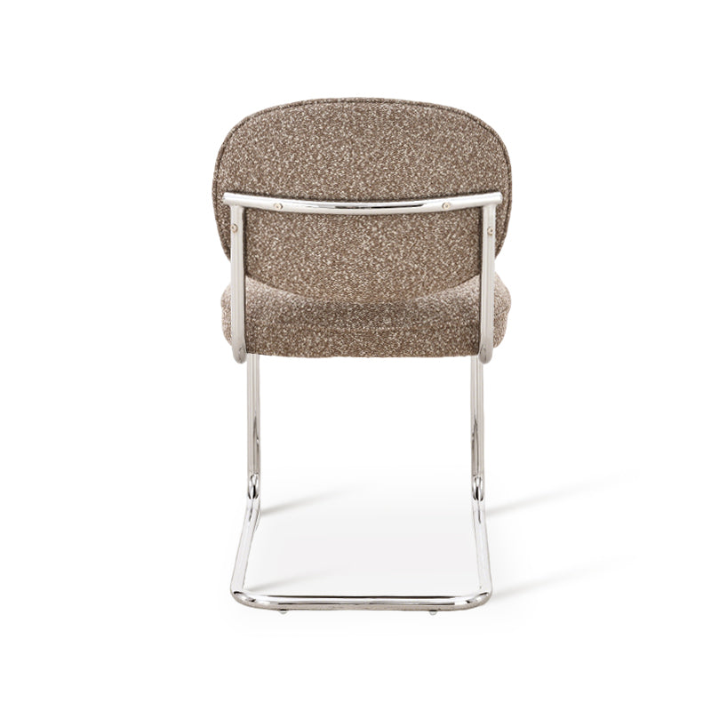 Chaise de salle à manger Danica [lot de 1] [tissu bouclé][argenté]
