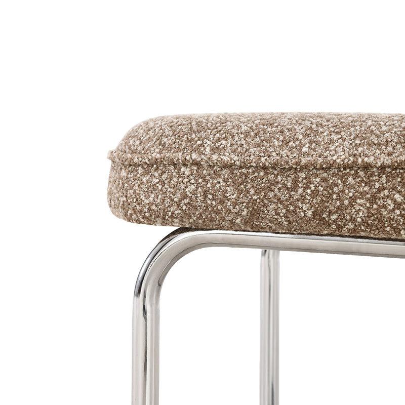Chaise de salle à manger Danica [lot de 1] [tissu bouclé][argenté]