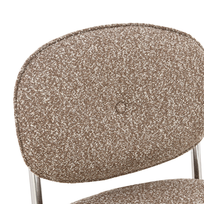 Chaise de salle à manger Danica [lot de 1] [tissu bouclé][argenté]