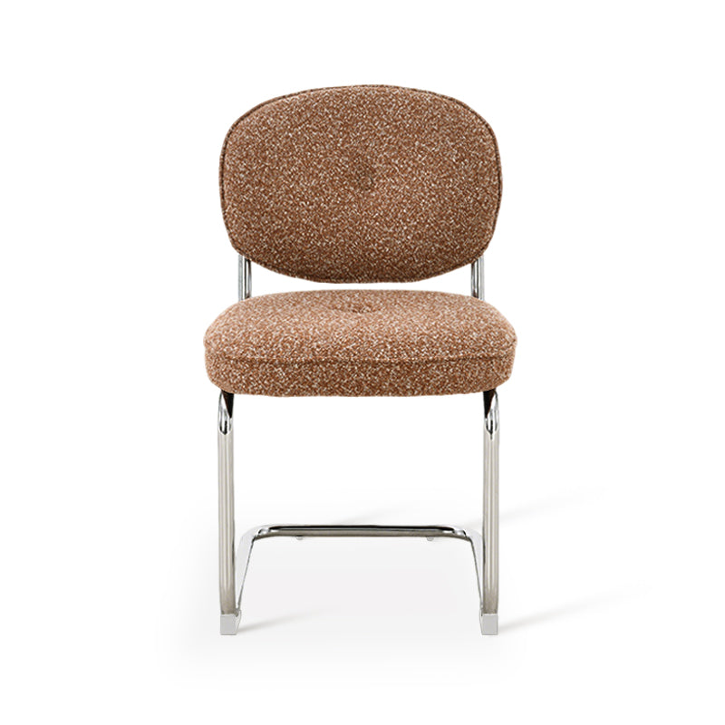 Chaise de salle à manger Danica [lot de 1] [tissu bouclé][argenté]
