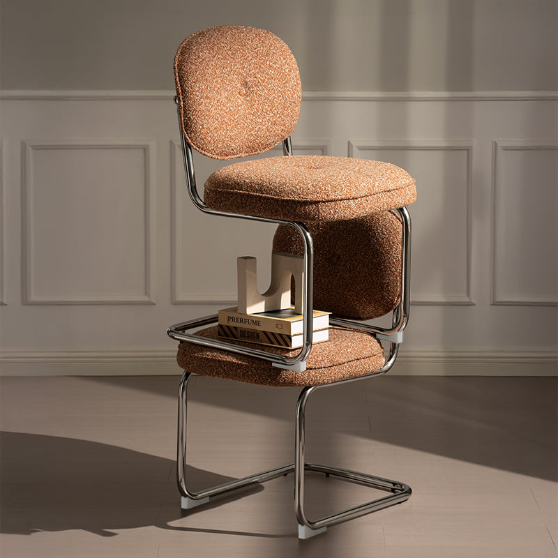 Chaise de salle à manger Danica [lot de 1] [tissu bouclé][argenté]