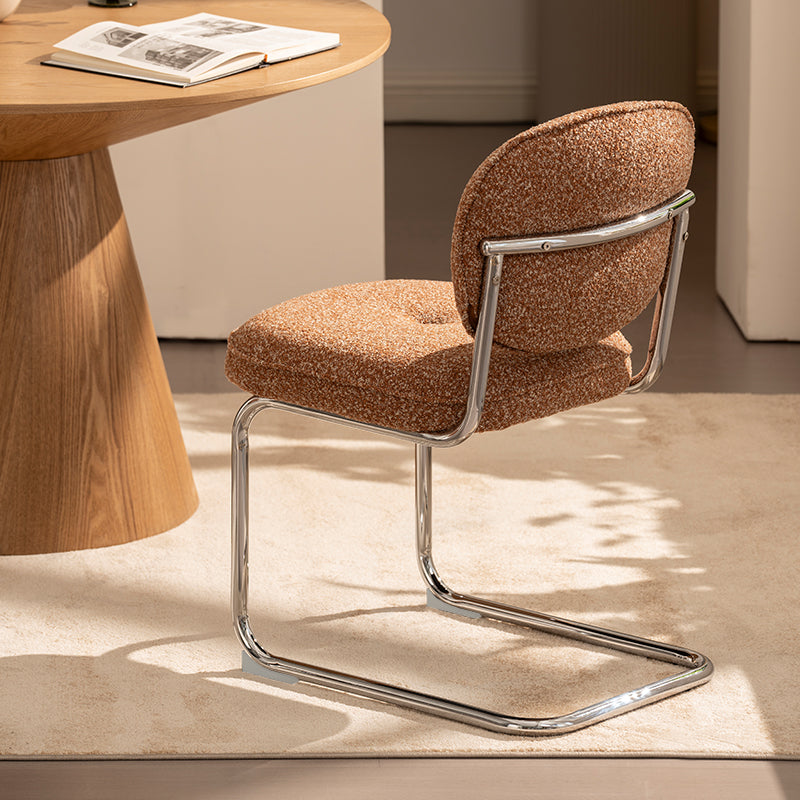 Chaise de salle à manger Danica [lot de 1] [tissu bouclé][argenté]