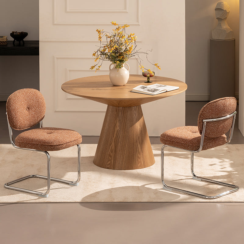 Chaise de salle à manger Danica [lot de 1] [tissu bouclé][argenté]
