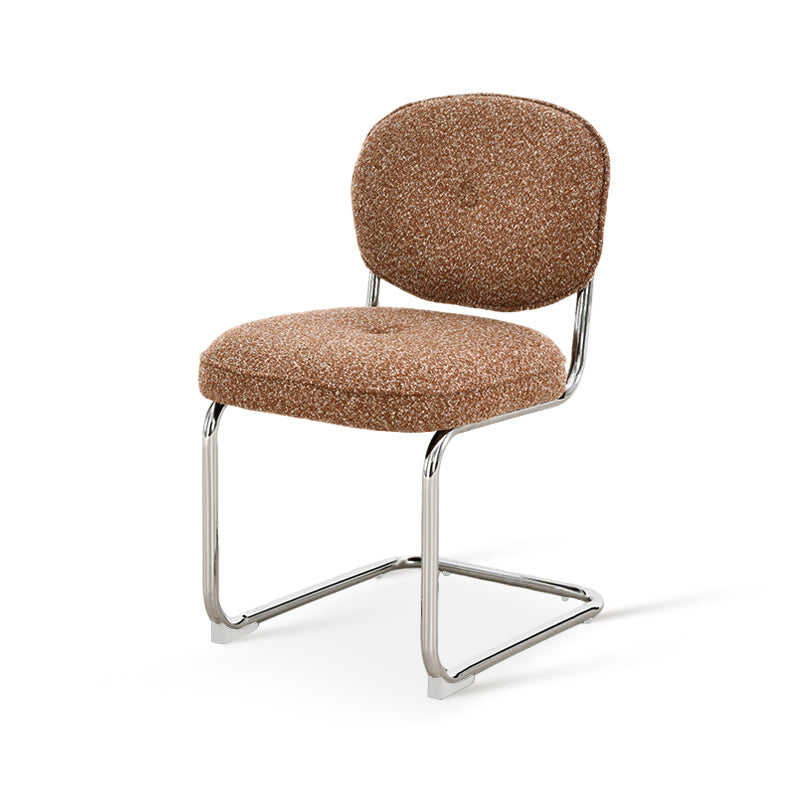 Chaise de salle à manger Danica [lot de 1] [tissu bouclé][argenté]