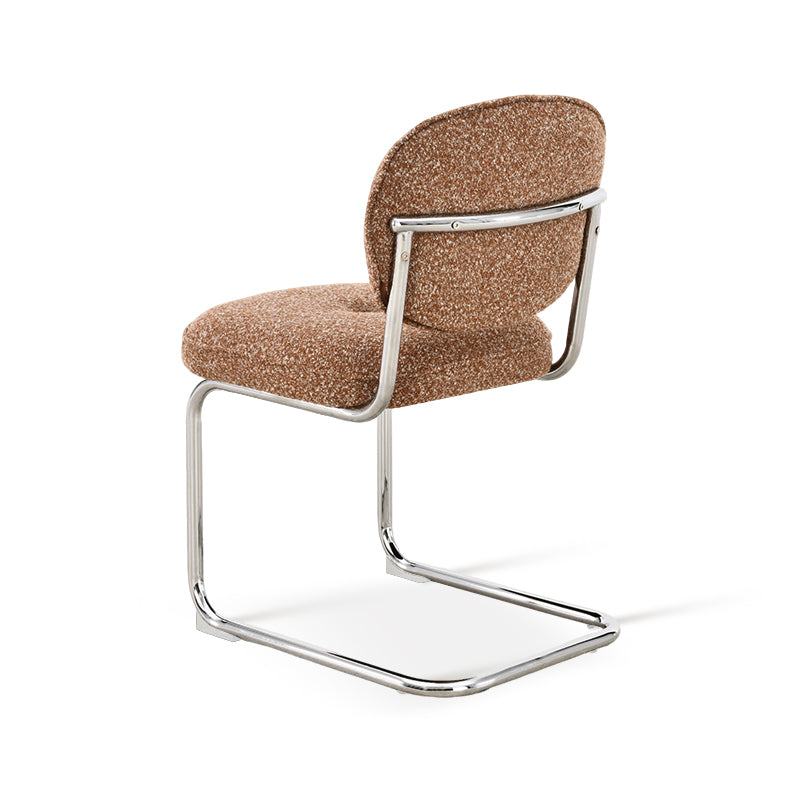 Chaise de salle à manger Danica [lot de 1] [tissu bouclé][argenté]