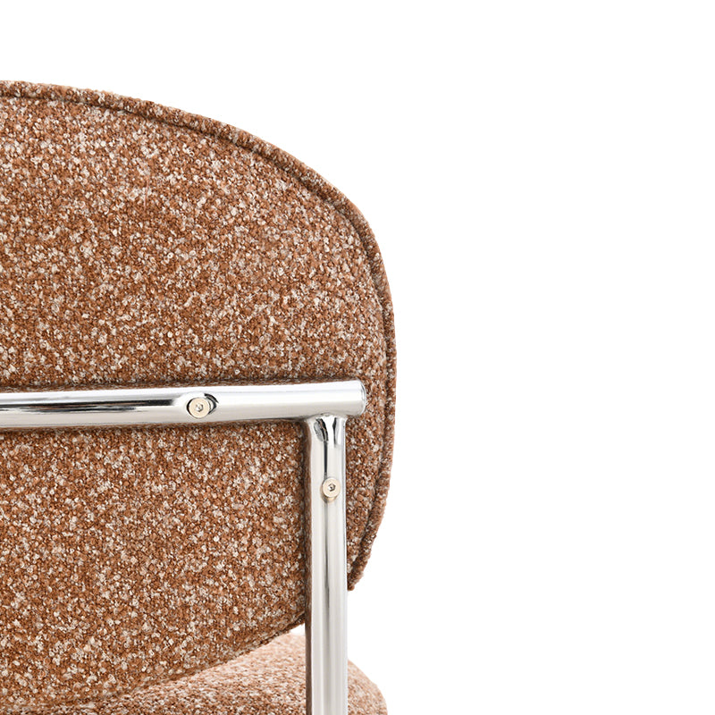 Chaise de salle à manger Danica [lot de 1] [tissu bouclé][argenté]
