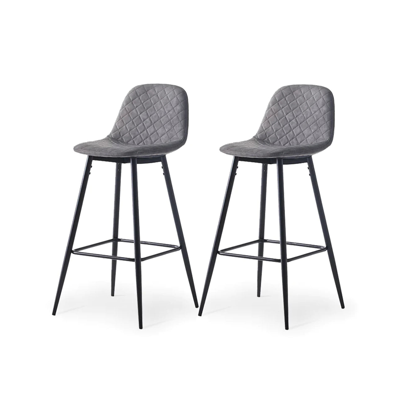 Tabouret De Bar Jarvis Diamond [Lot de 2] [Simili cuir]