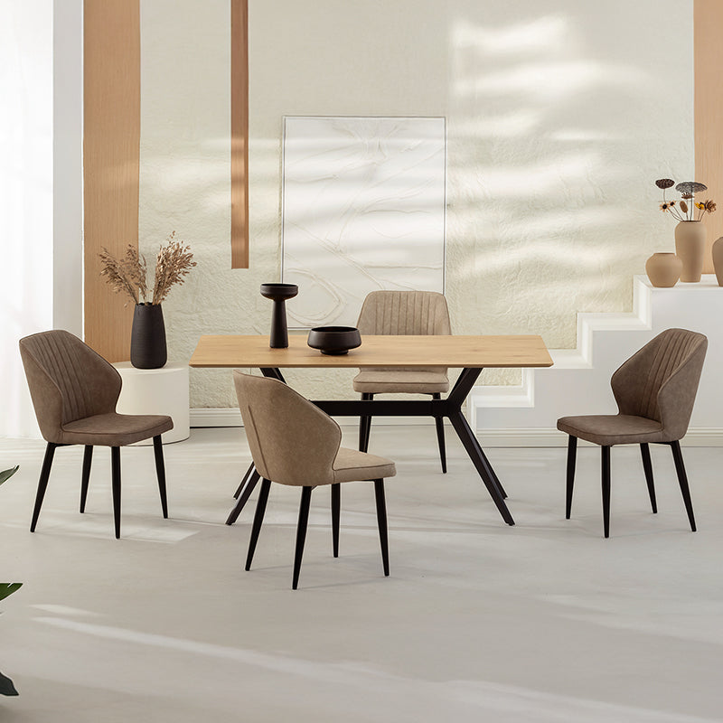 Chaise de Salle à Manger Aleena [Lot de 2] [Simili cuir]