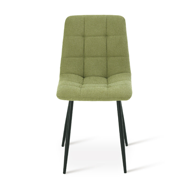 Chaise de Salle à Manger Aoife [Lot de 2] [Tissu effet lin] [Jambes de couleur claire]