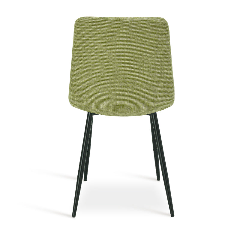 Chaise de Salle à Manger Aoife [Lot de 2] [Tissu effet lin] [Jambes de couleur claire]