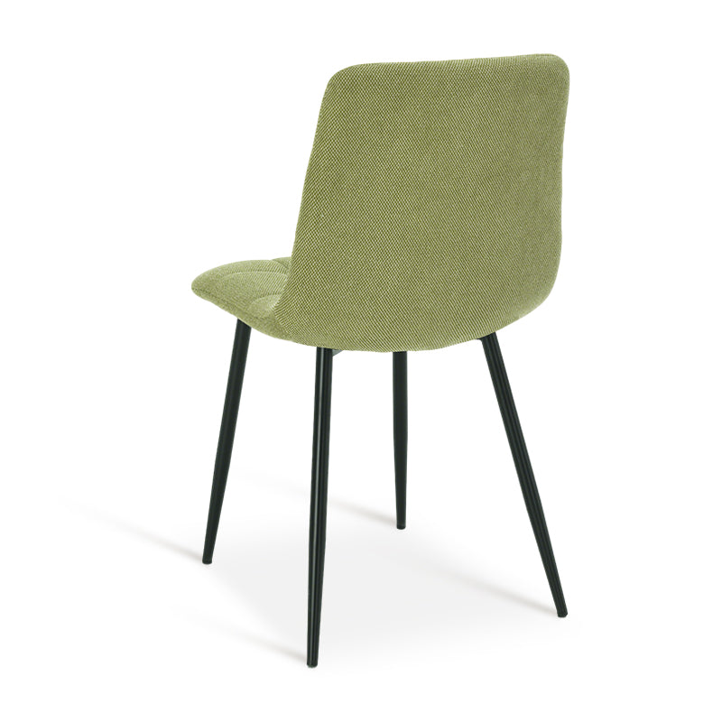 Chaise de Salle à Manger Aoife [Lot de 2] [Tissu effet lin] [Jambes de couleur claire]