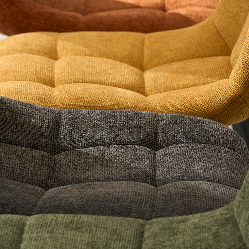 Chaise de salle à manger Aoife Sleek [Lot de 2] [Tissu effet lin]