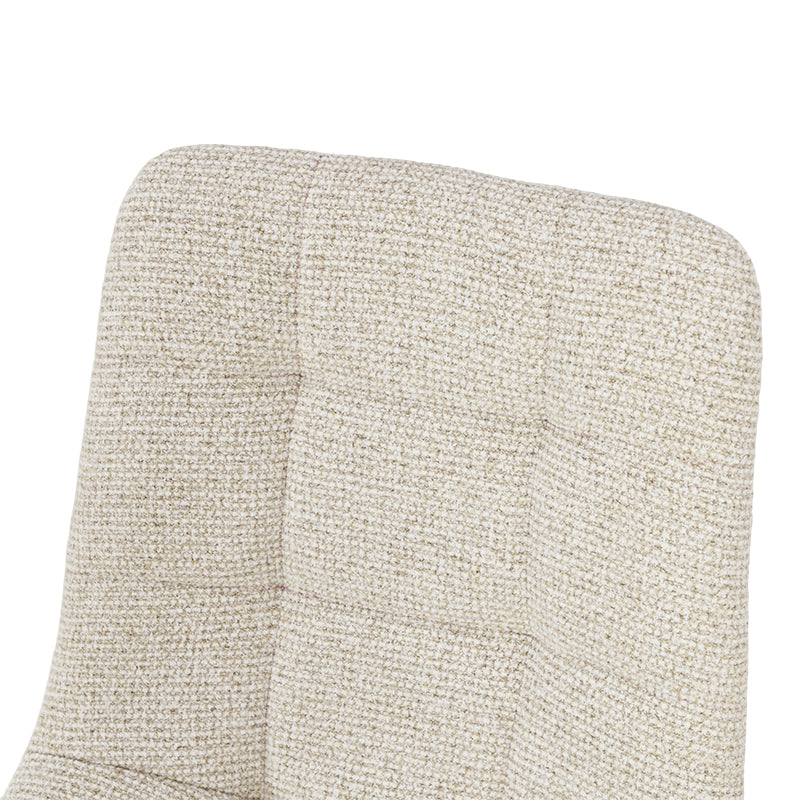 Chaise de salle à manger Aoife Sleek [Lot de 2] [Tissu en lin] [Pieds en métal en chêne]