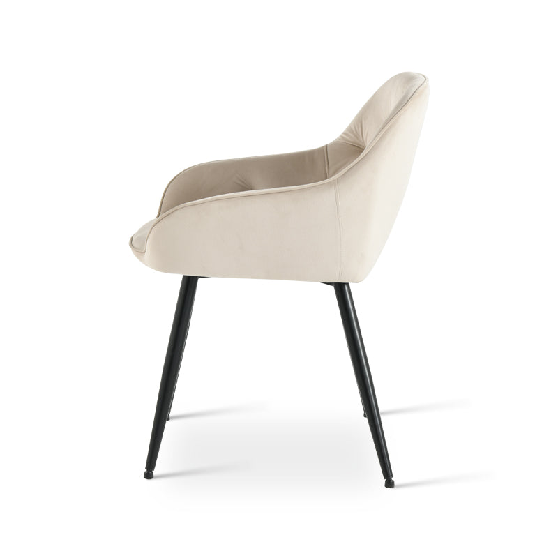 Fauteuil salle à manger Keaton [Lot de 2] [Velours]