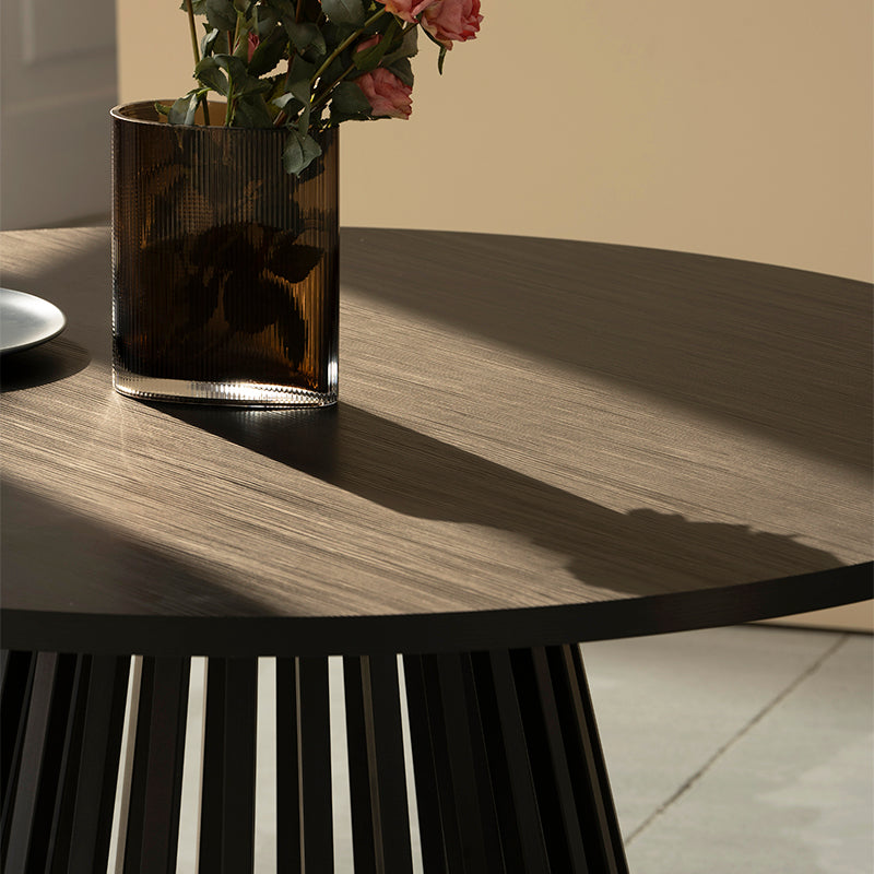 Table à manger ronde Verónica et 4 fauteuils Sienna Garden [Ensemble de salle à manger]