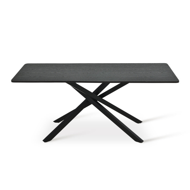Table de salle à manger rectangulaire Thalia [Bois noir] [180 cm]
