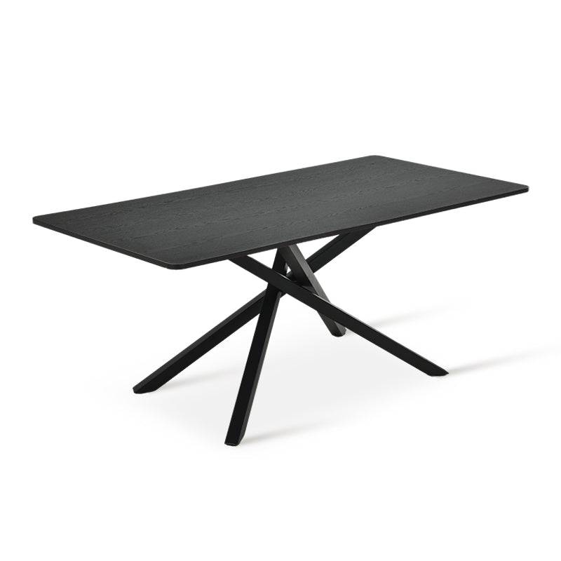 Table de salle à manger rectangulaire Thalia [Bois noir] [180 cm]