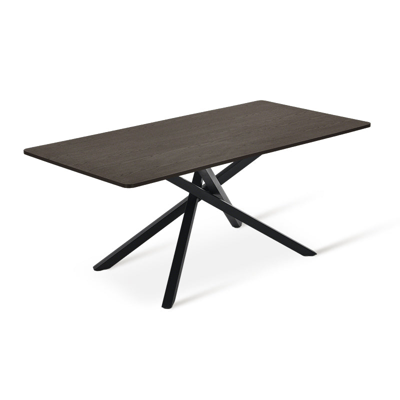Table de salle à manger rectangulaire Thalia [Bois noir ou noyer] [180 cm]