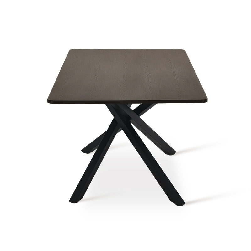 Table de salle à manger rectangulaire Thalia [Bois noir ou noyer] [180 cm]