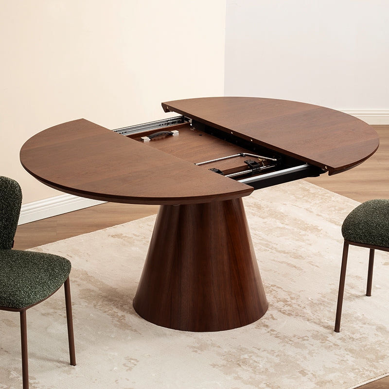 Table de salle à manger ronde extensible Jude [120-160 cm]