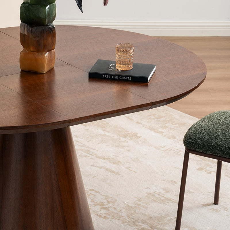 Table de salle à manger ronde extensible Jude [120-160 cm]