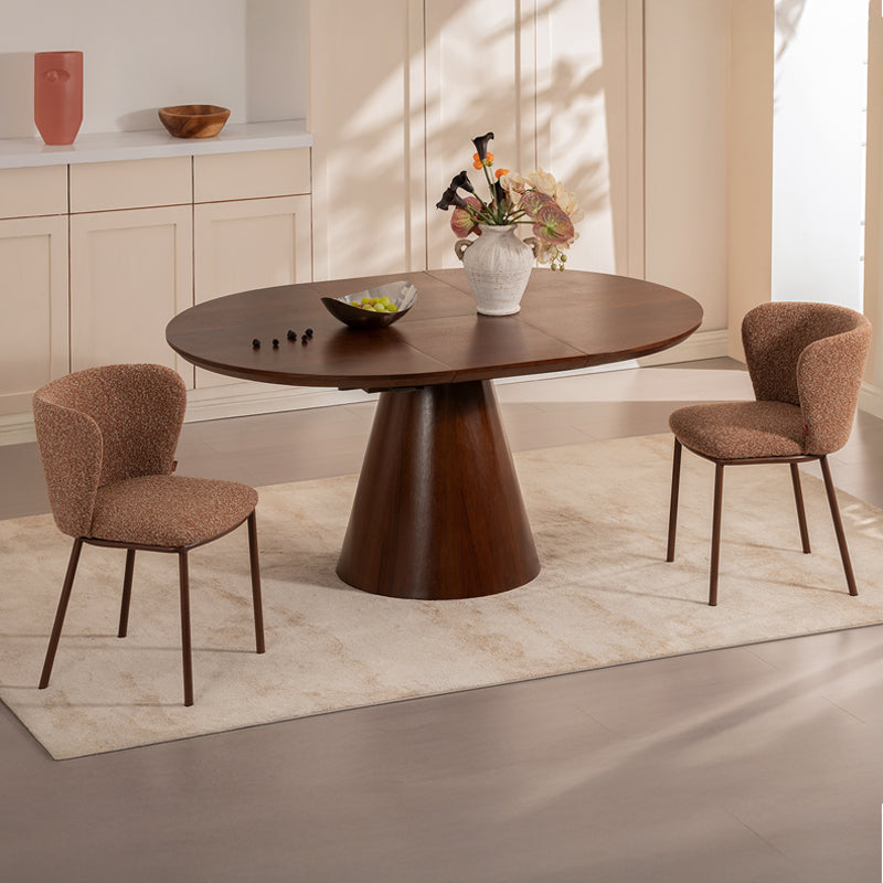 Table de salle à manger ronde extensible Jude [120-160 cm]