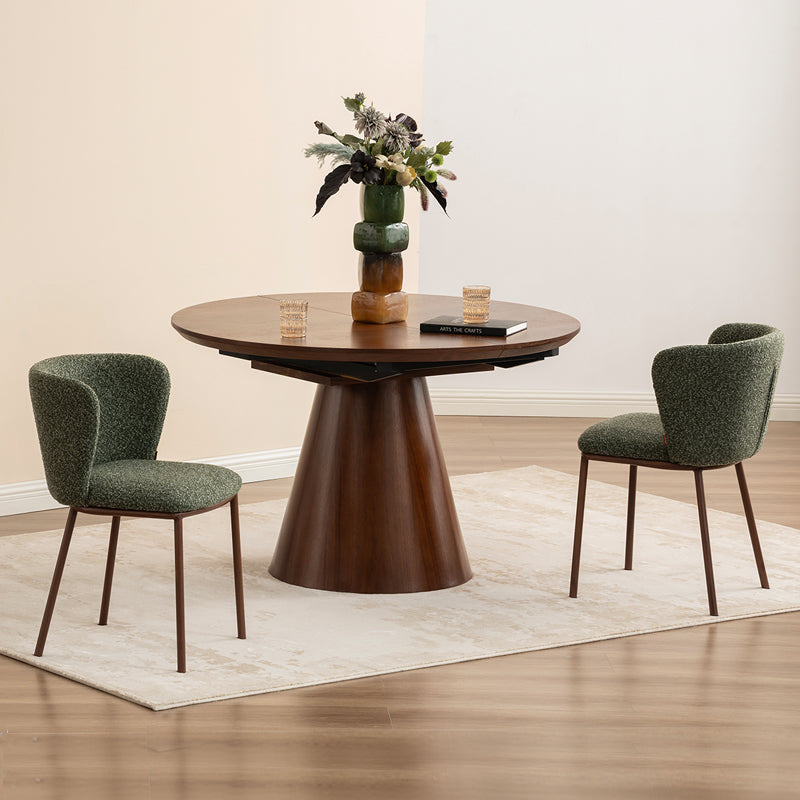 Table de salle à manger ronde extensible Jude [120-160 cm]