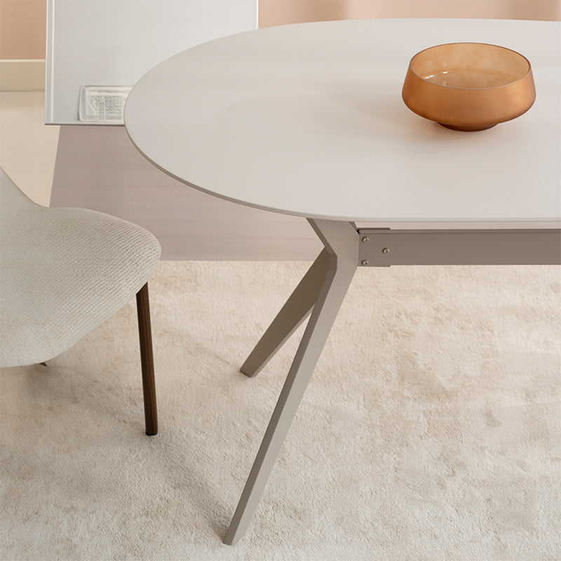 Table à manger Judit ovale [Beige] [160 cm]
