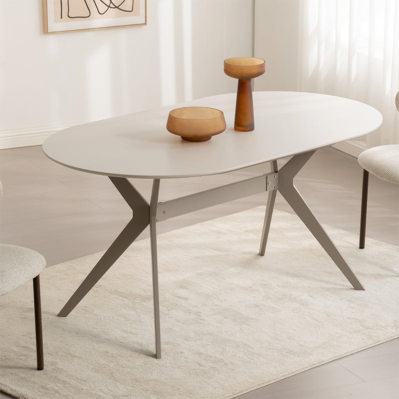 Table à manger Judit ovale [Beige] [160 cm]