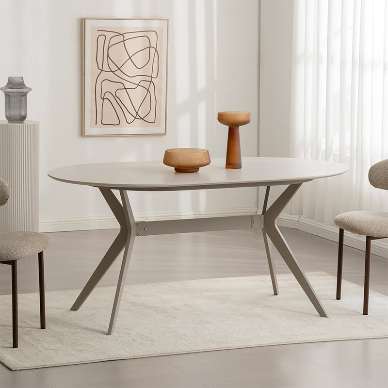 Table à manger Judit ovale [Beige] [160 cm]