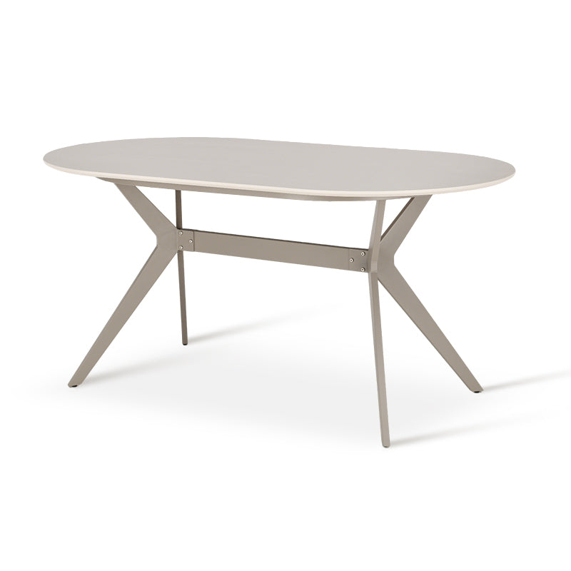 Table à manger Judit ovale [Beige] [160 cm]