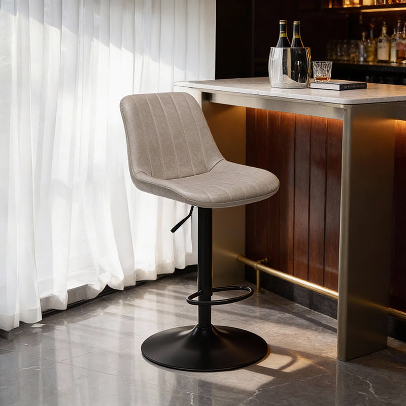 Tabouret De Bar Jarvis AH [Lot de 2] [Simili cuir] [62cm-82cm]