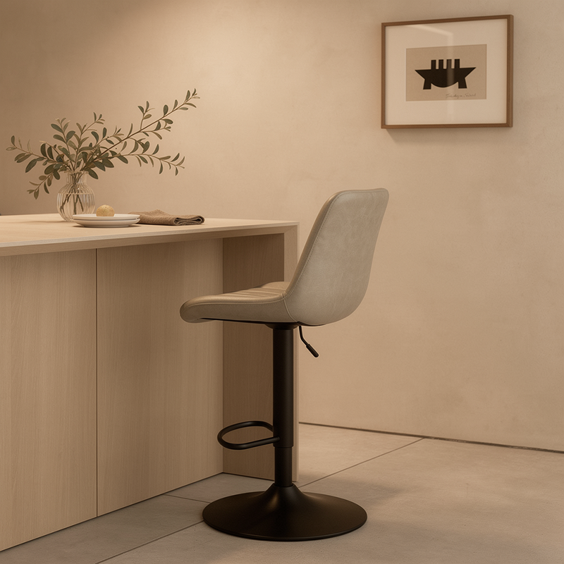 Tabouret De Bar Jarvis AH [Lot de 2] [Simili cuir] [62cm-82cm]
