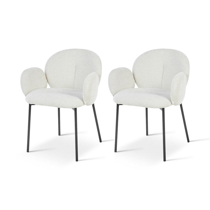 Fauteuil salle à manger Harlow [Lot de 2] [Chenille]