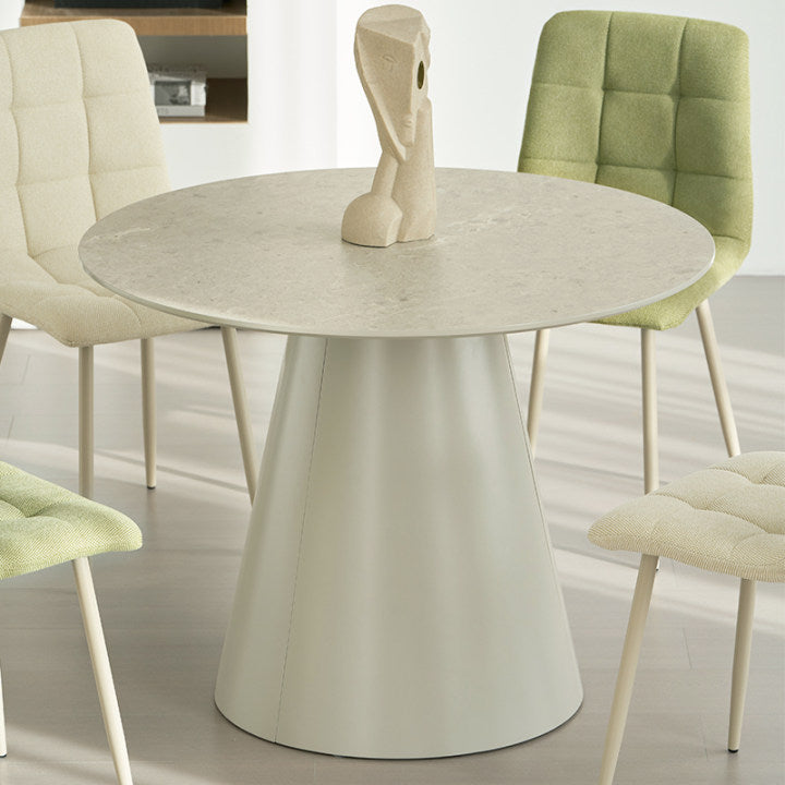 Table à Manger Ronde Elowen et 4 Chaises de Salle à Manger Aoife [Ensemble de Salle à Manger]